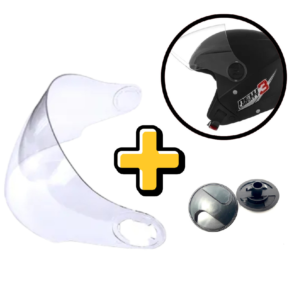 Viseira Compativel Com Pro Tork New Liberty 3 Cristal + Reparo em Oferta na Shopee