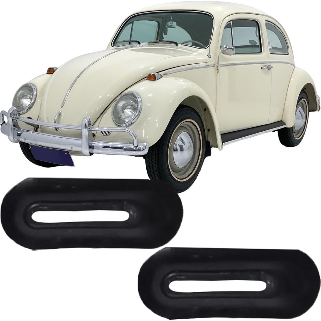 PAR BORRACHA ACABAMENTO VEDAÇÃO SUPORTE PARACHOQUE FUSCA 1200 59 A 69