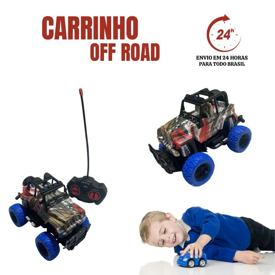 Brinquedo Carrinho Controle Remoto Pickup 4x4 Off Road
