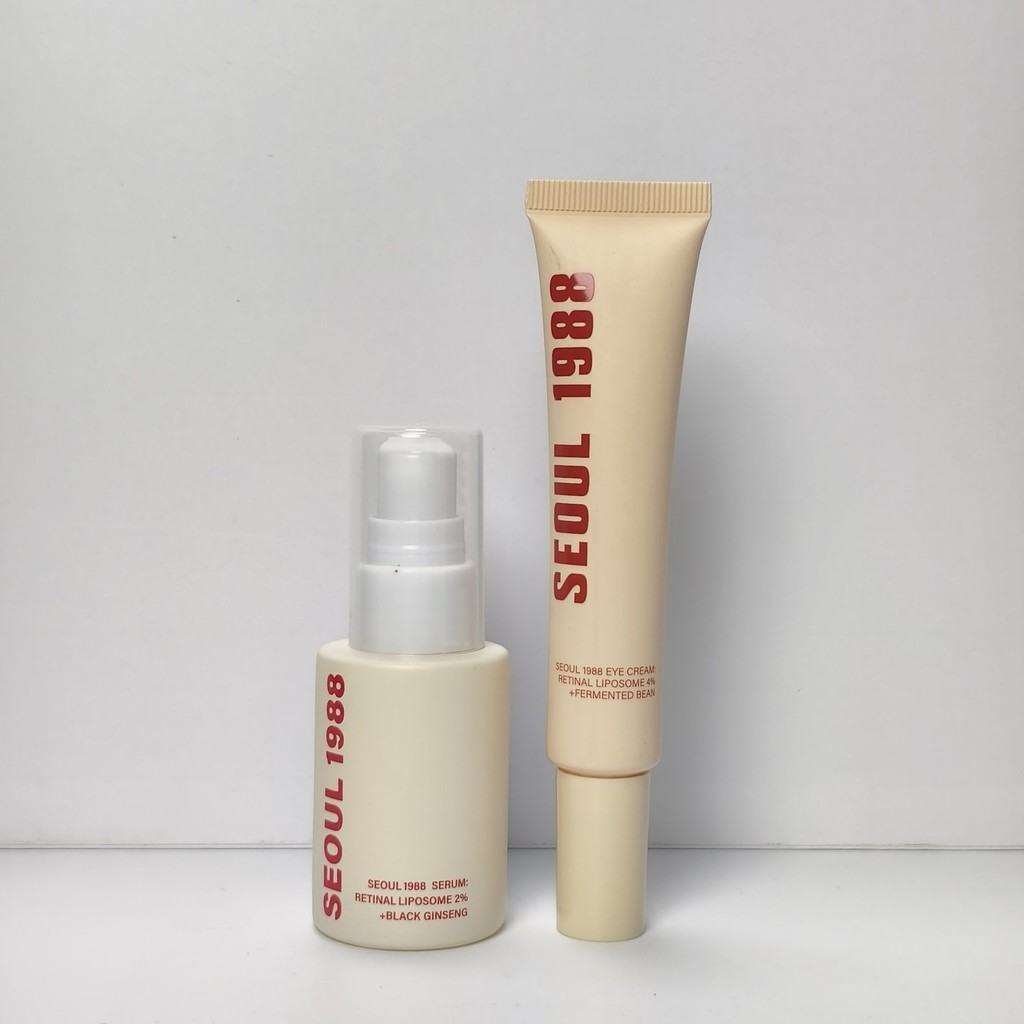 Venda quente SEUL 1988 Vitamina C Cuidados com Rugas 4% Retinol Ginseng Essência Creme para os Olhos Conjunto Hidratante