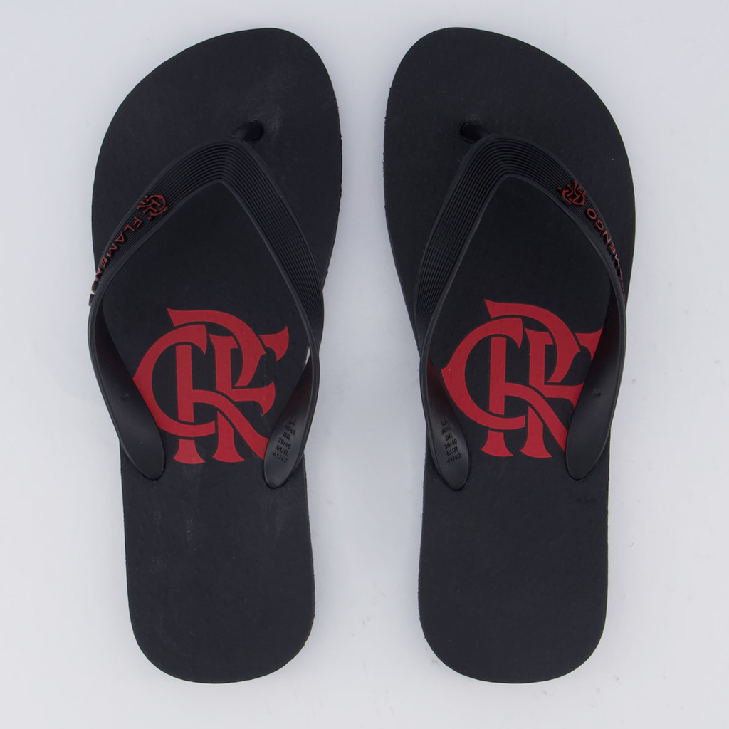 Chinelo Flamengo Basic CRF Preto e Vermelho