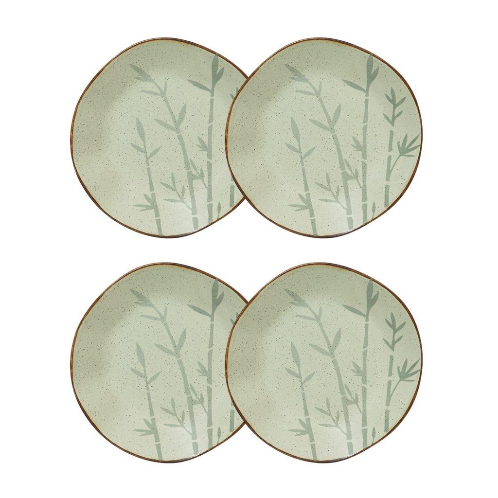 Conjunto 4 Pratos Fundos 22,5 cm Ryo Bambu Porcelana Oxford em Oferta na Shopee