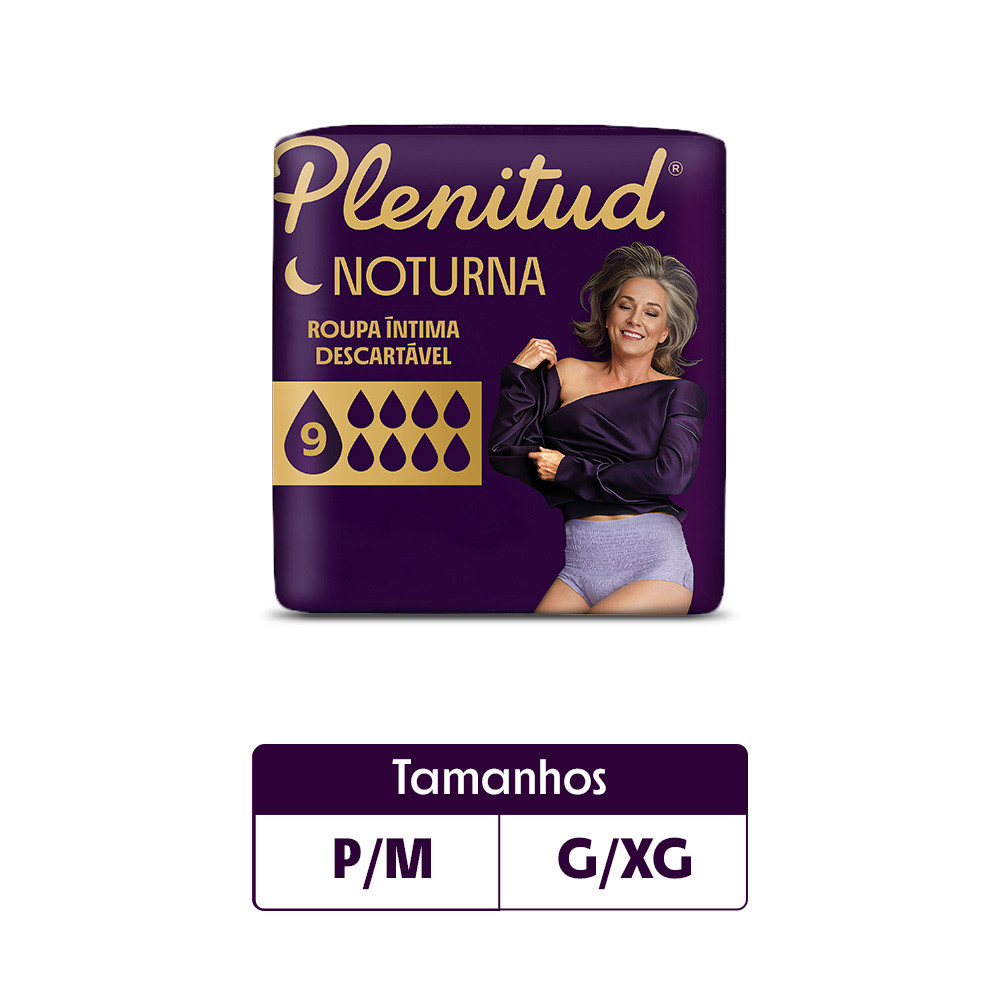 Roupa Íntima Plenitud Noturna para Incontinência G/XG 24 Un
