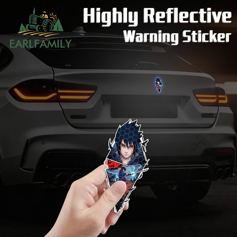 EARLFAMILY Naruto Graffiti Reflexivo E Mangético Adesivos De Carro Motocicleta Skate Capacete Janelas Decalque À Prova D