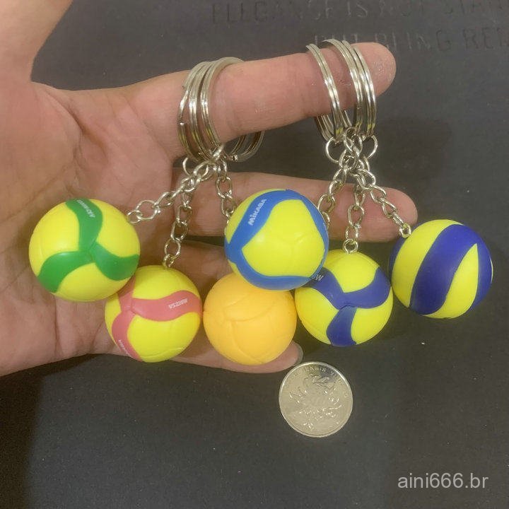 Item popular: chaveiro de mini vôlei MIKASA, pingente de vôlei, chaveiro de lembrança, ZOOZ