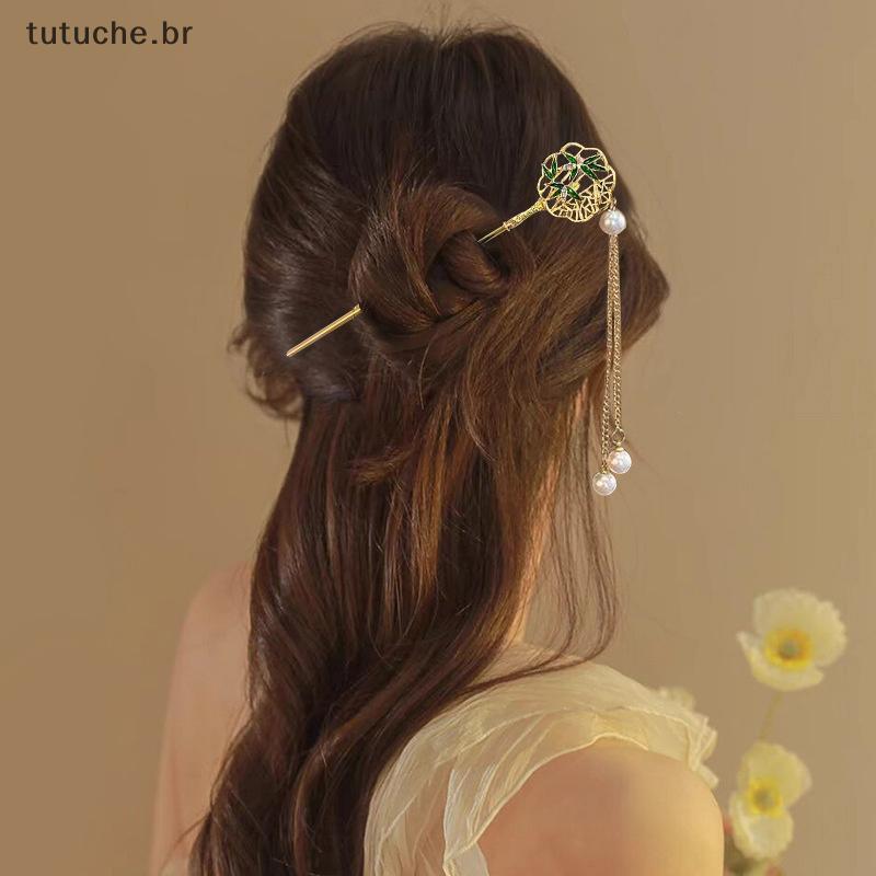 TU Vintage Estilo Chinês Hanfu Cabelo Sti Feminino Metal sel Garfo De Costeletas Hairpin Mulher Jóias Grampo Acessórios