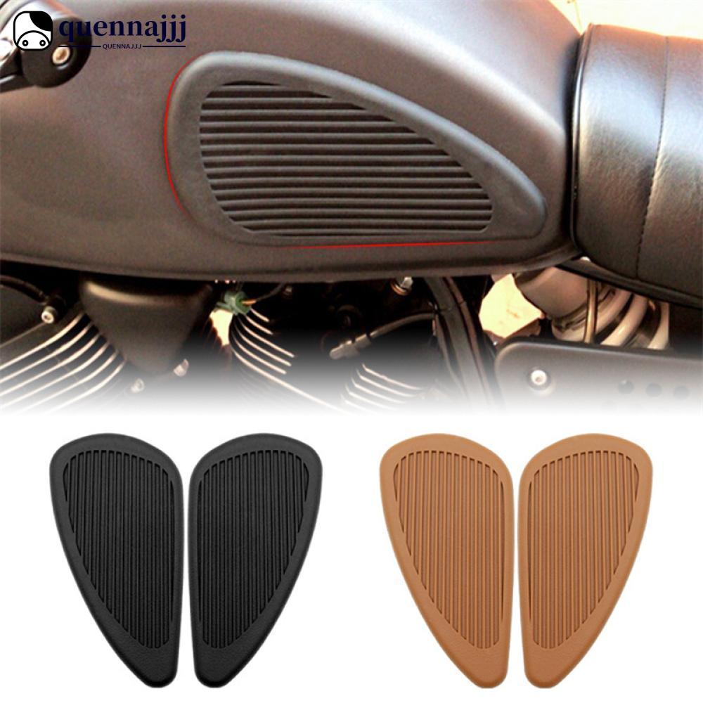 QUENNA 2 Pçs Moto Motocicleta Tanque Adesivos Clássico Retro De Combustível Gás Borracha Protetor Bainha Parte G4N6