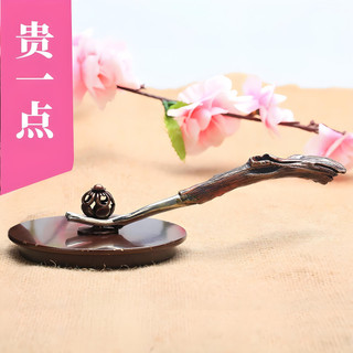 Tampa de cobre puro garfo japonês Retro pote garfo ferro pote acessórios Kung Fu conjunto chá arte decoração puro artesa