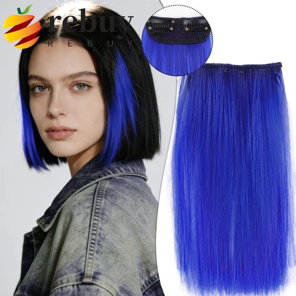 REBUY1 Peças De Peruca Tingidas Penduradas Na Orelha , Extensão De Cabelo Colorida Escondida De 8 Polegadas , Estilo Opo