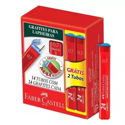 Grafite Faber Castell 0,7mm Tubo com 24 Grafites - Embalagem com 14 Unidades