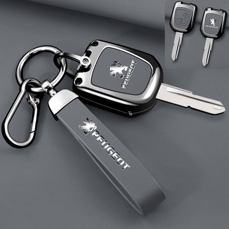 Capa De Chave De Liga De Zinco Com Cinzas Vulcânicas Para Peugeot 107 207 307 407 206 306 406 Carro