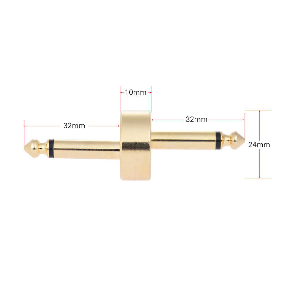 jodyaccessories.br fangzi 2 pacotes 1/4 6,35 mm tipo Z acoplador de efeito de guitarra acessório de placa conectora