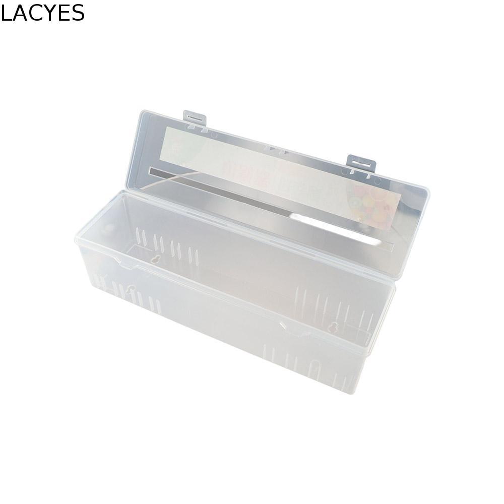 LACYES Cortador De Filme Plástico Reutilizável Ferramenta De Cozinha Com Deslizante Suporte De Armazenamento Recarregáve