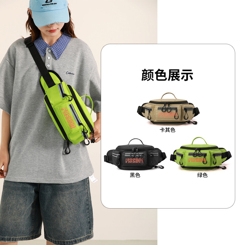 Novo estilo bolsa de cintura masculina bolsa de telefone móvel multifuncional esportes lazer motocicleta saco de ombro a