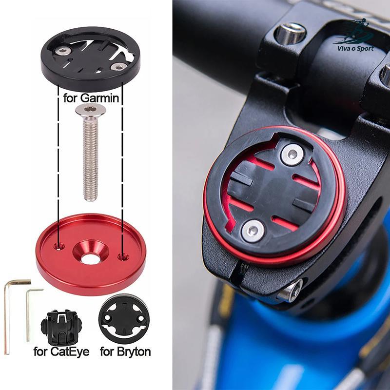 Viva o Sport Suporte Para Computador De Bicicleta Cronômetro GPS Mount Stem Top Cap De Telefone Garmin Bryton Cateye Par