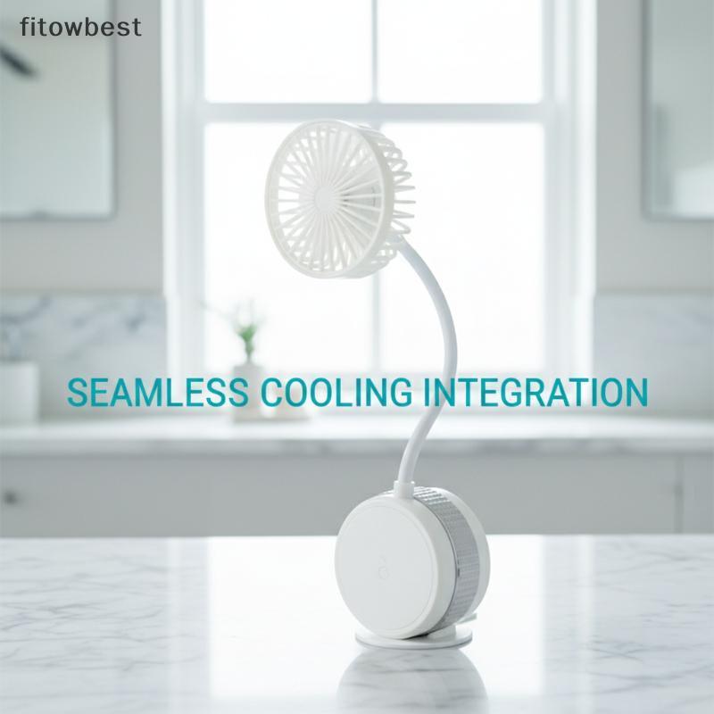 Mini Ventilador Portátil Dobrável Design Com Ventosa Rotação De 360 Graus Recarregável Para Mesa De Carro De Viagem