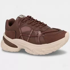 Tênis Ramarim Chunky Fleecy Plus Feminino - Marrom