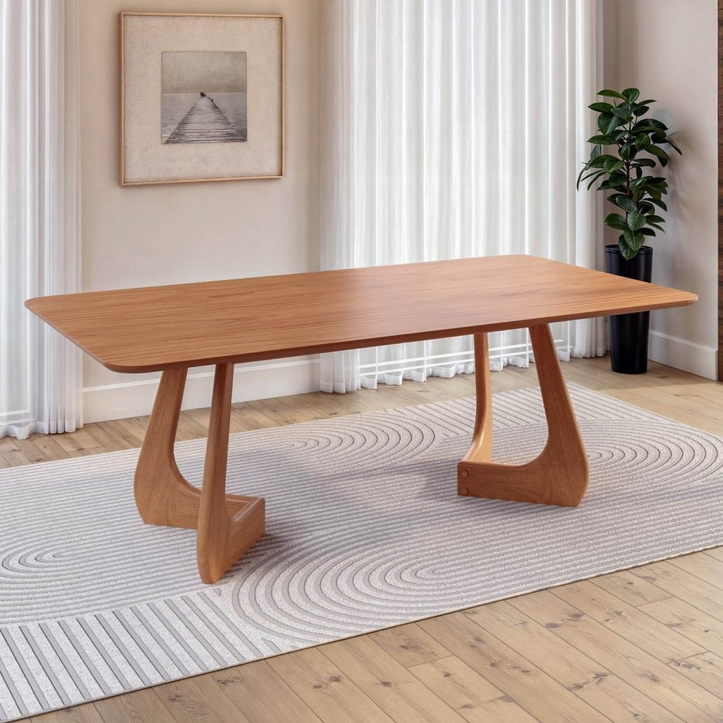 Mesa de Jantar Retangular 6 Lugares 210x100cm Paineira CabeCasa MadeiraOriginals 210