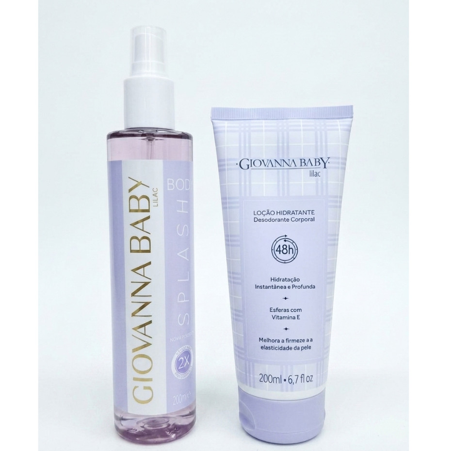 Kit Giovanna Baby Body Splash Lilac 260ml + Loção Hidratante Lilac 200ml