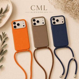 Capa com Cordão Fashion  Anti Impacto Ajustável iP 16 ao18