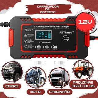 Carregador Inteligente De Bateria Automotiva Several Importados 12v Portátil Rápido Para Carro Moto E Veículos Several