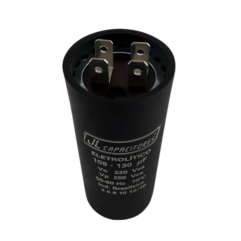 NoBrand Capacitor JL Com Suporte e Tampa 108-130 110V NoBrand 110V Produto Novo Envio Rápido Garantia 30 Dias