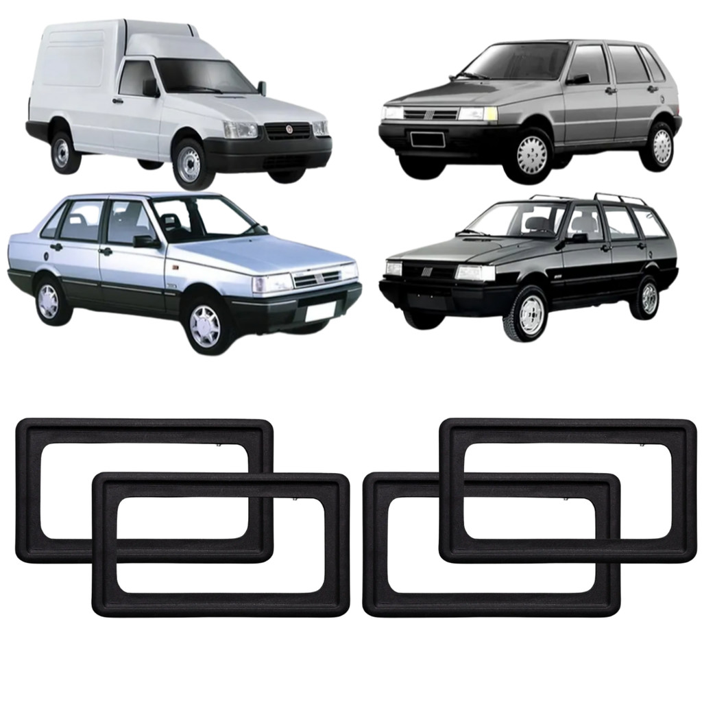 4 Moldura Da Maçaneta Interna Uno 84 A 2004 Preta