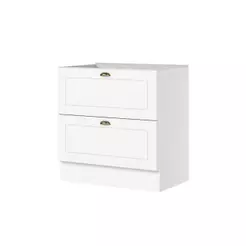 Balcão 80cm Com 02 Gavetas Cozinha Americana C371 Branco Hp - Henn