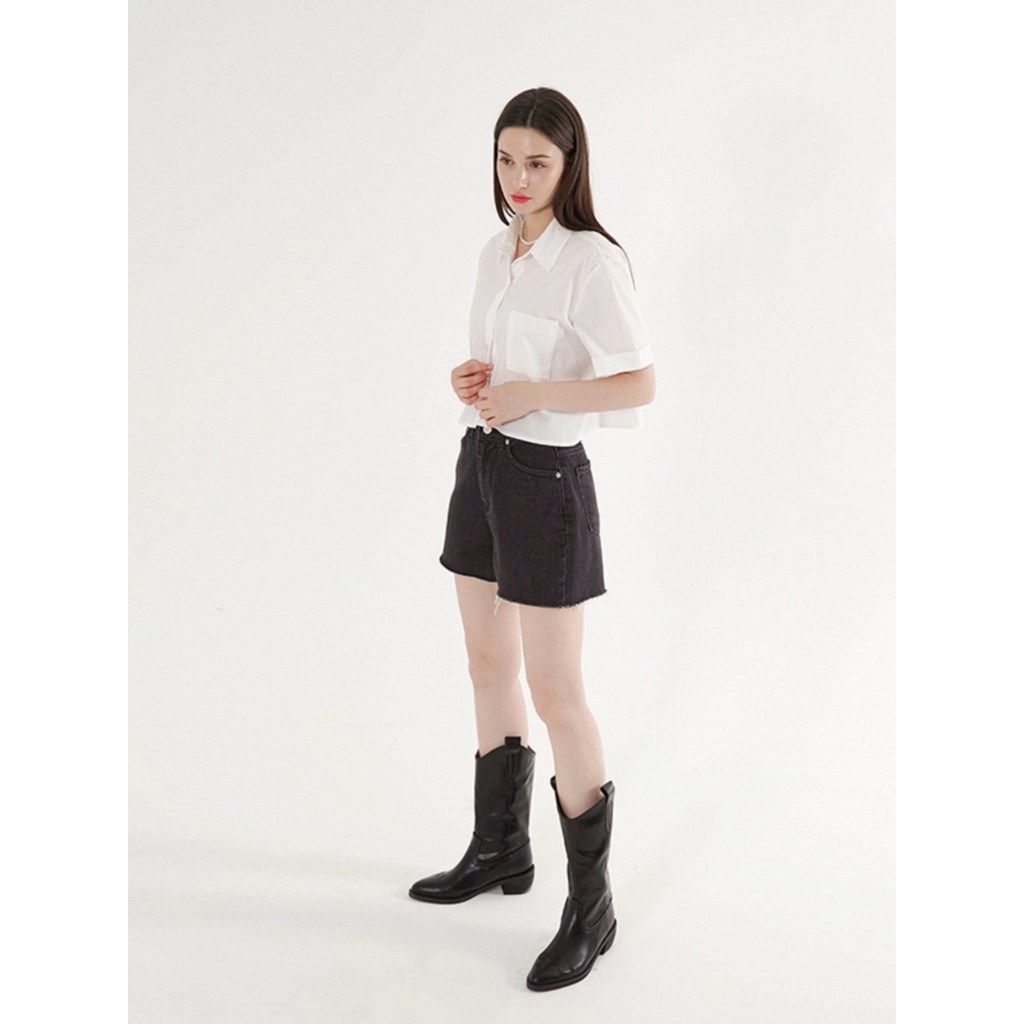 Camisa branca feminina estilo curto 2026 primavera verão estilo pequena camisa de manga curta Design francês topo mais m