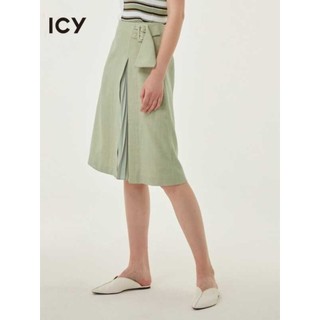 IDID roupas femininas Design novo estilo moda único contraste cor plissado costura na moda legal plissado fivela elegant