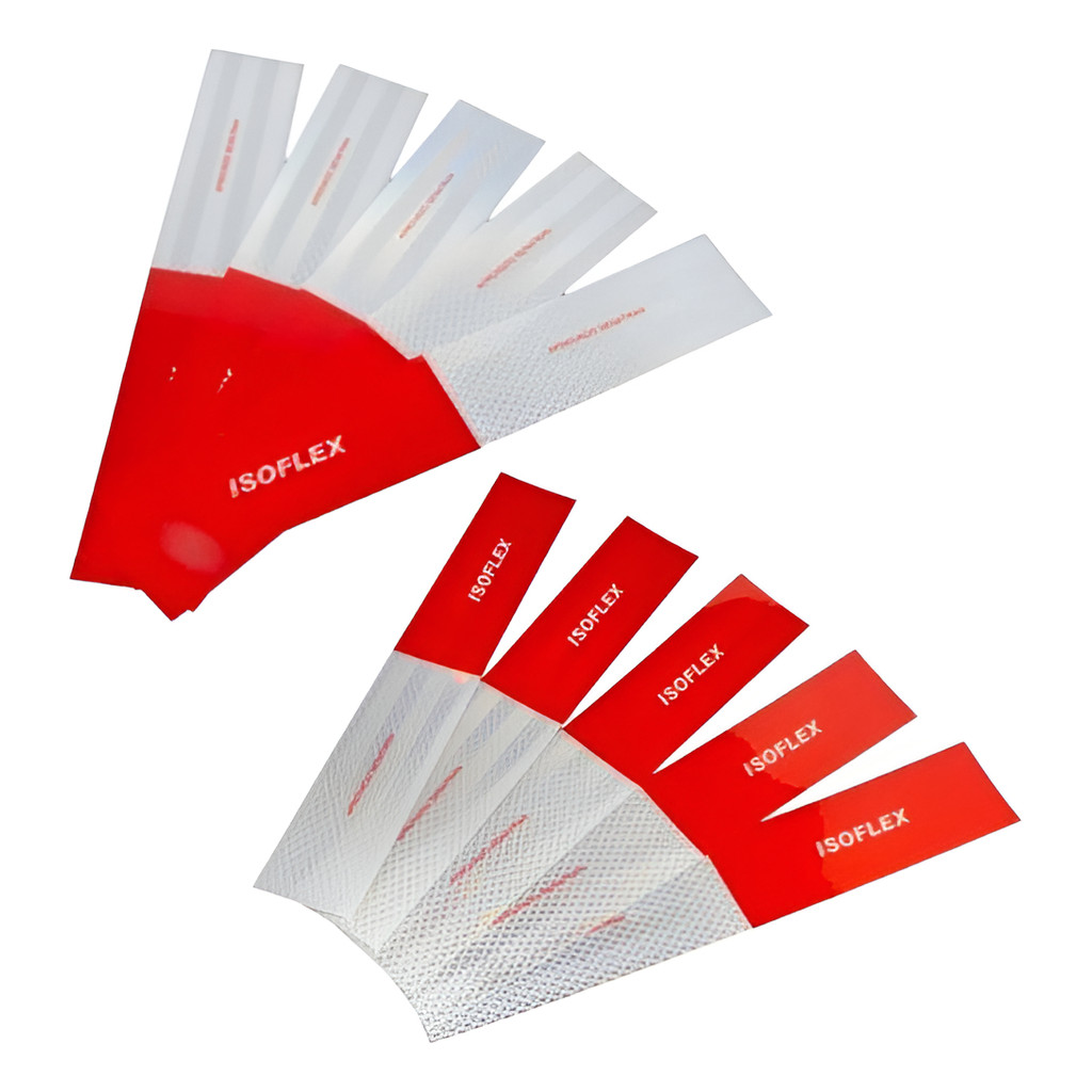 Kit 10 Faixas Refletivas Vermelha E Branca Isoflex