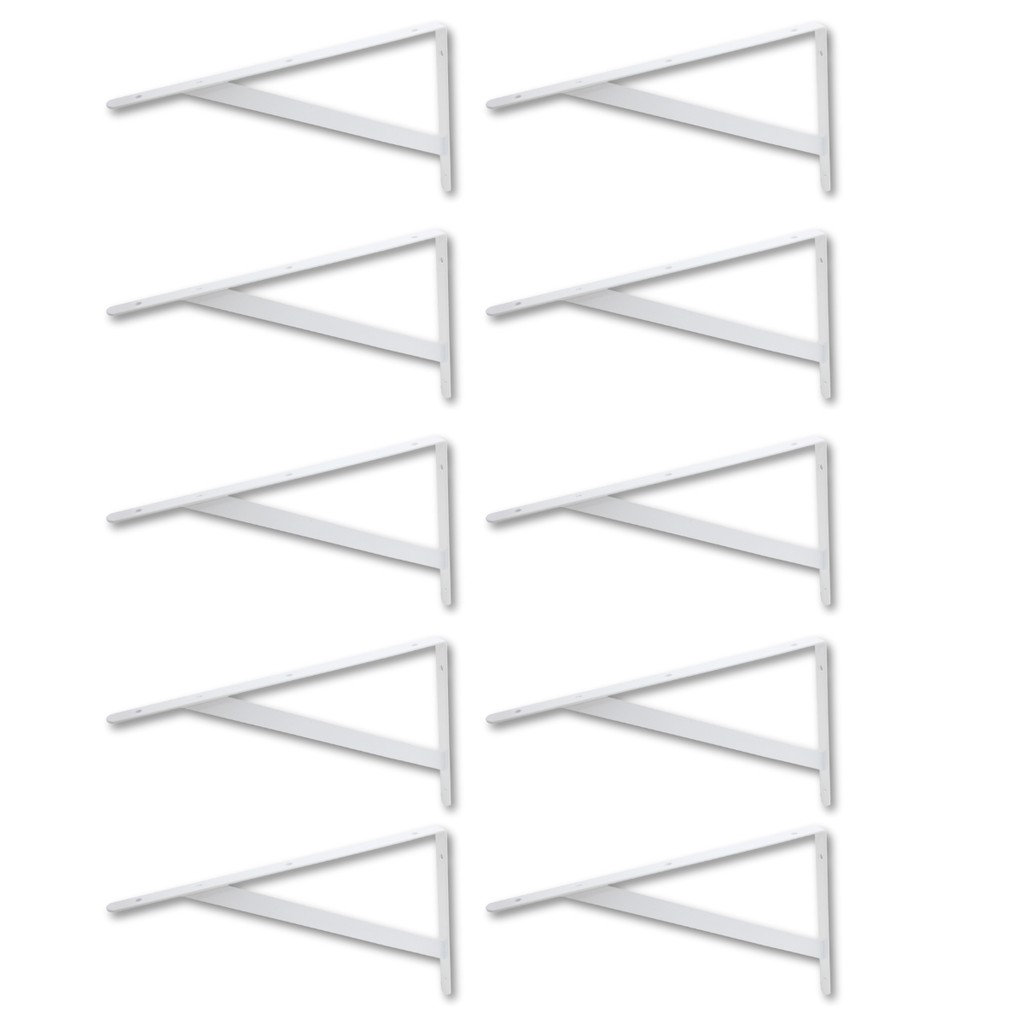 Kit 10 Suportes Mão Francesa Para Prateleira E Móveis 29x16,5cm Fertak Lote Cantoneiras Reforçadas Obra