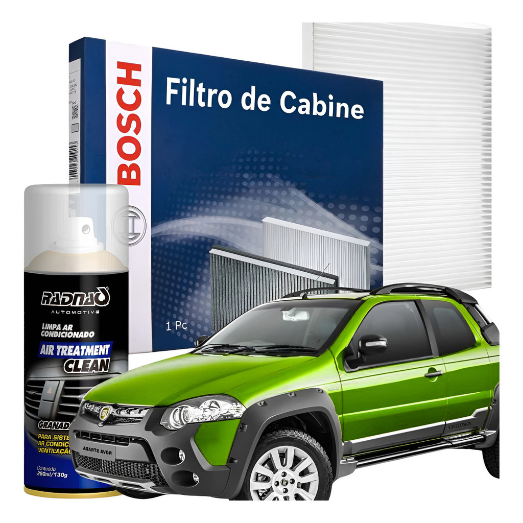 Filtro Ar Condicionado Bosch Com Spray Higienizador Strada em Oferta na Shopee