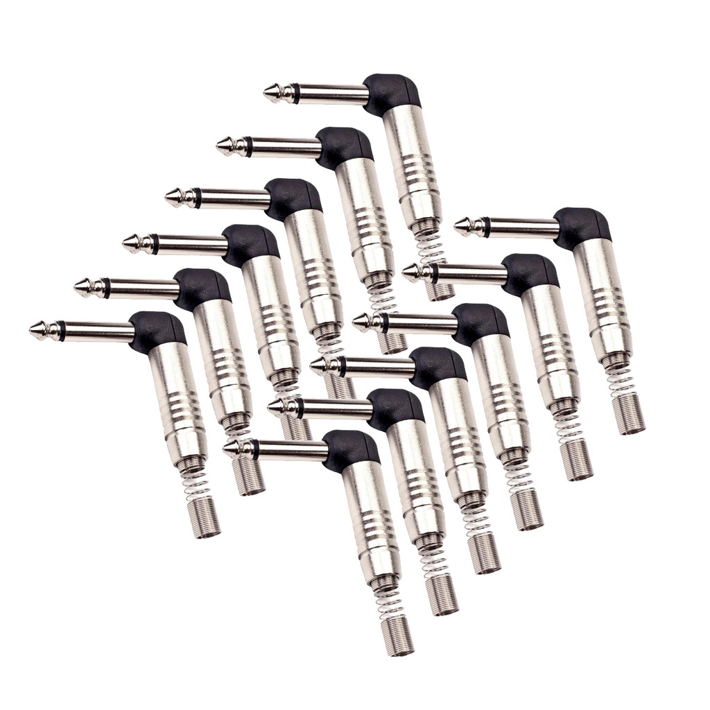 Kit 12 Plugs Conector P10 P L - 90º Mono Santo Angelo em Oferta na Shopee