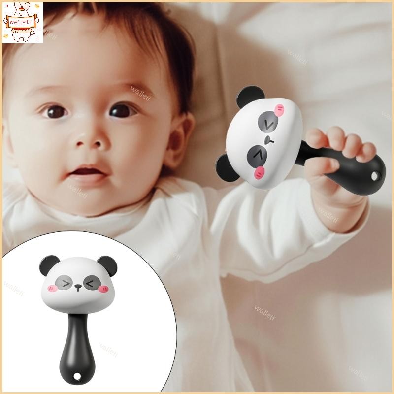 Panda Forma Bebê Chocalho Mão Aperto Treinamento Maracas Brinquedo Quarto Berçário
