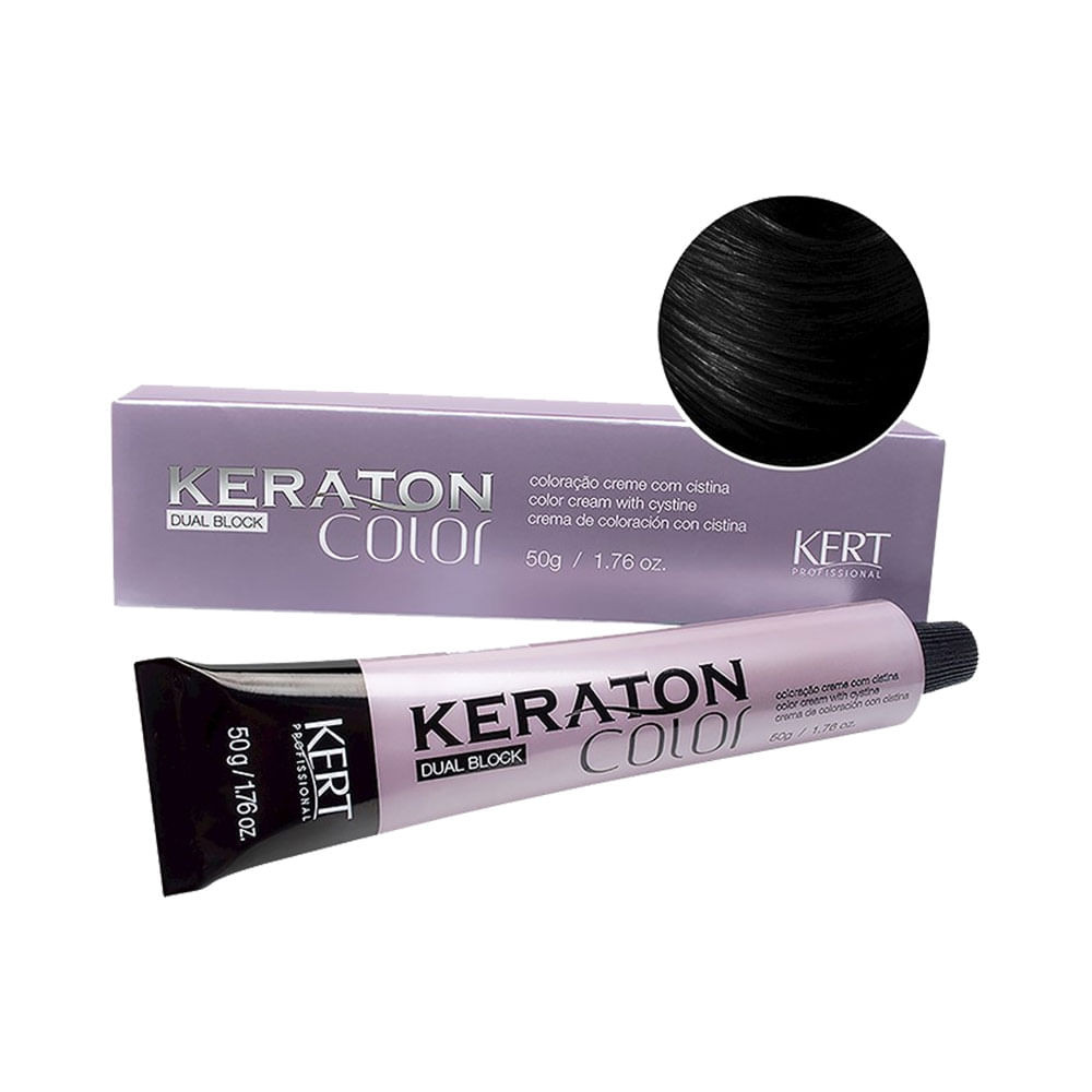 Coloração Keraton Dual Block 1.0 Preto em Oferta na Shopee