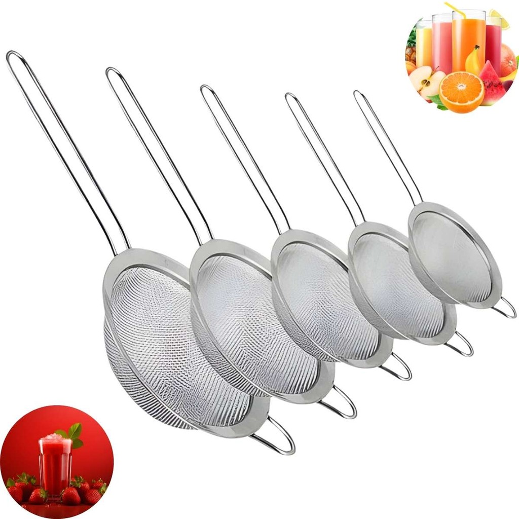 Peneira De Cozinha Inox Sq Coador Escorredor Multiuso Alta Qualidade Unidade