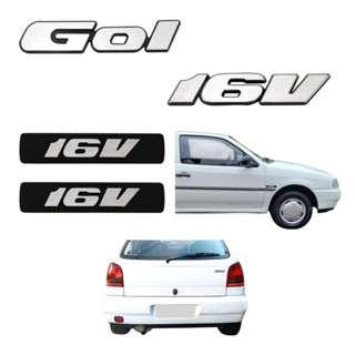 Emblemas Gol 16v + Laterais 16v - Bola G2 - Modelo Original em Oferta na Shopee
