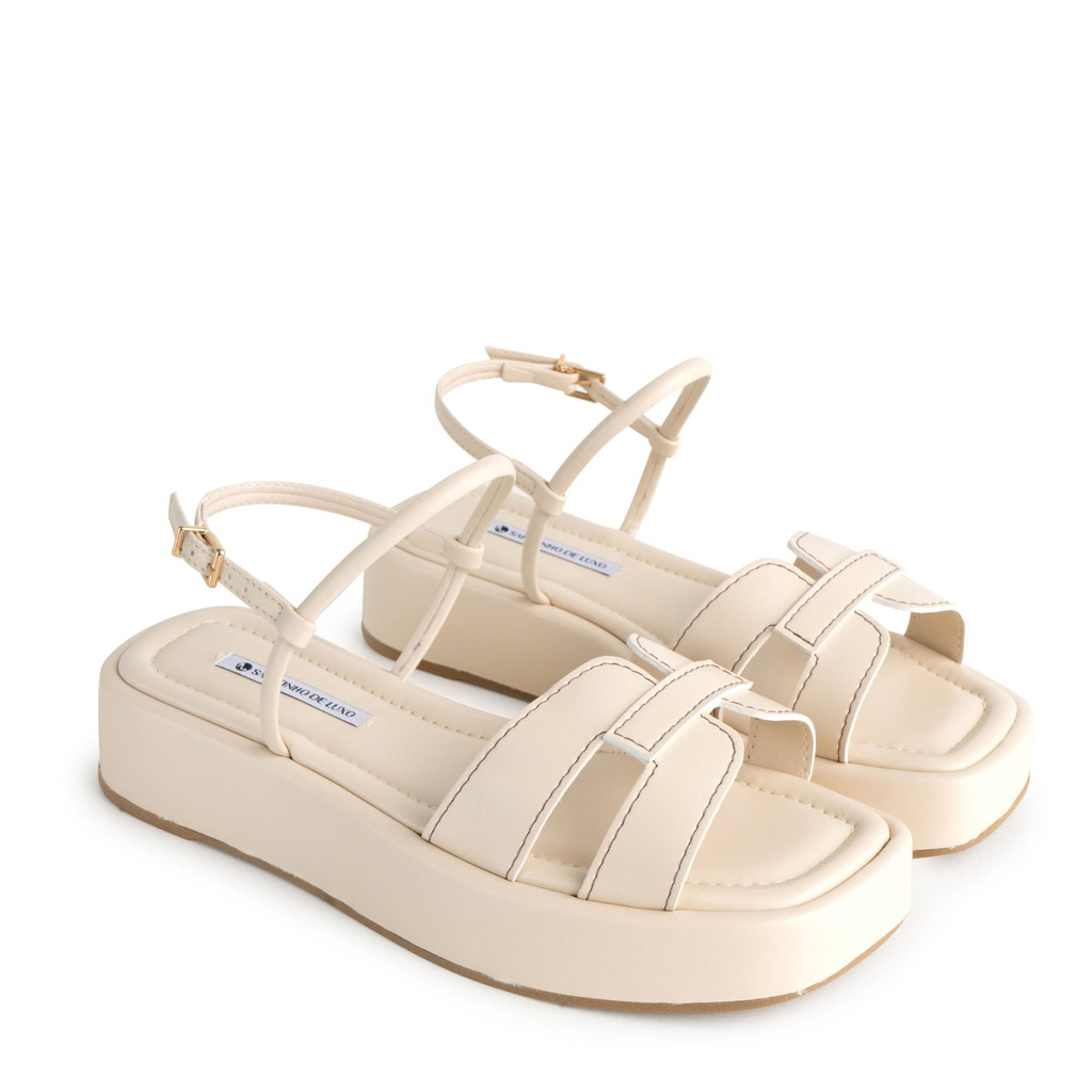 Sandalia Nude Manteiga Flatform com Fivela 9360.59_2