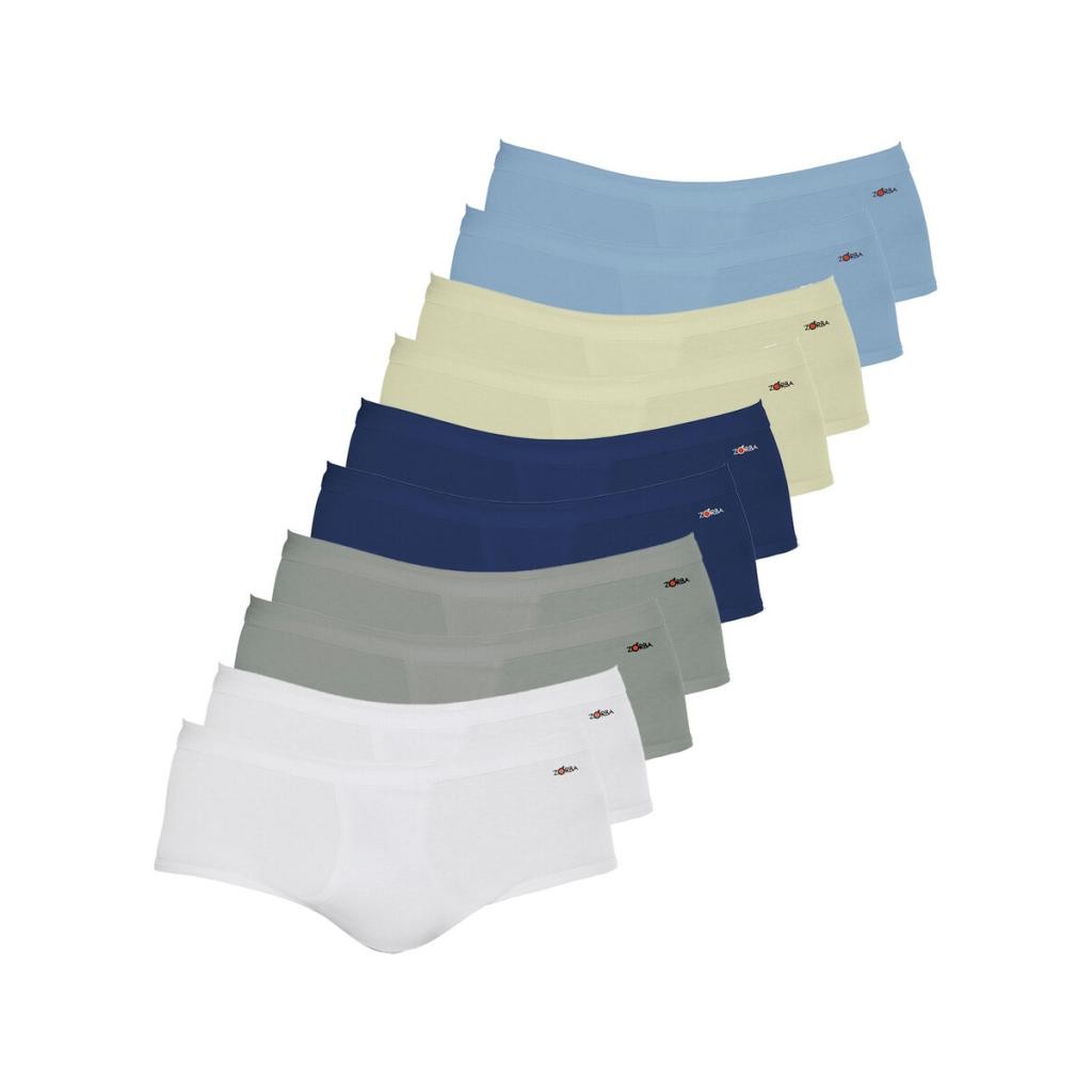 KIT COM 10 CUECAS SLIP ZORBA COM ABERTURA 185