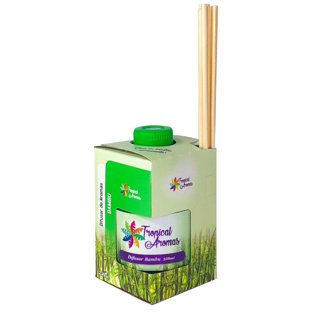 Kit Difusor de Ambientes Cravo e Canela Lavanda Flor Algodão Maçã Verde Jardim Encantado Bambu 250ml