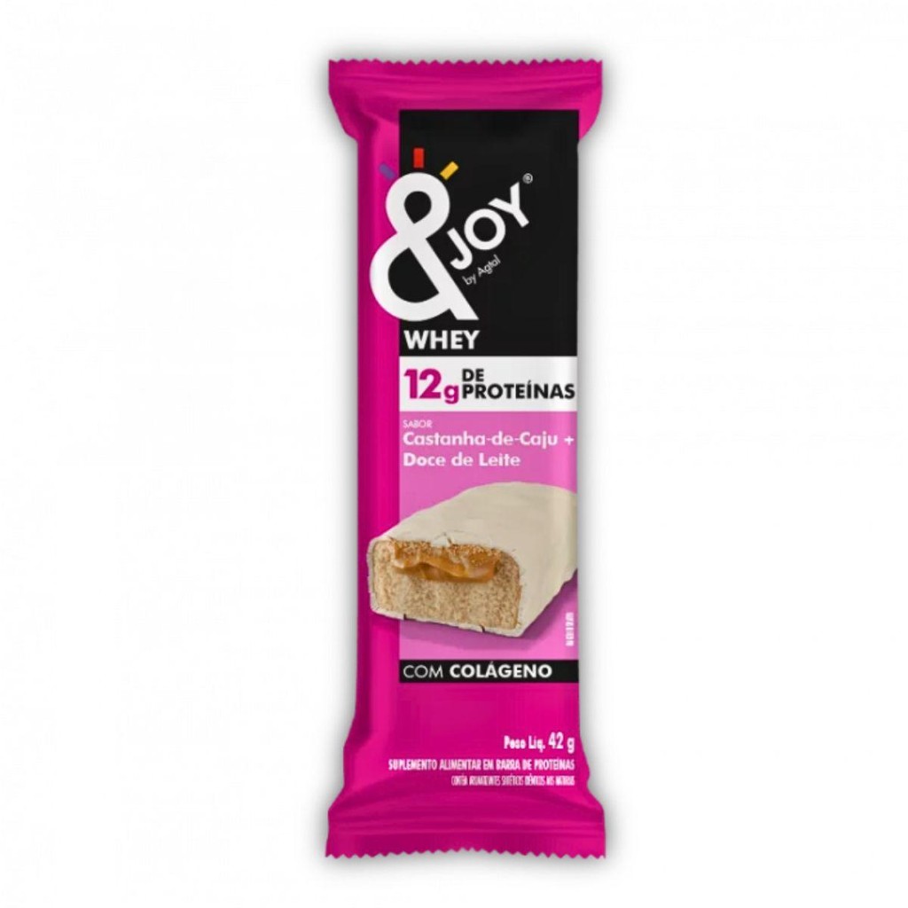 Barra Enjoy 42G Proteína Whey Castanha-De-Caju Doce De Leite