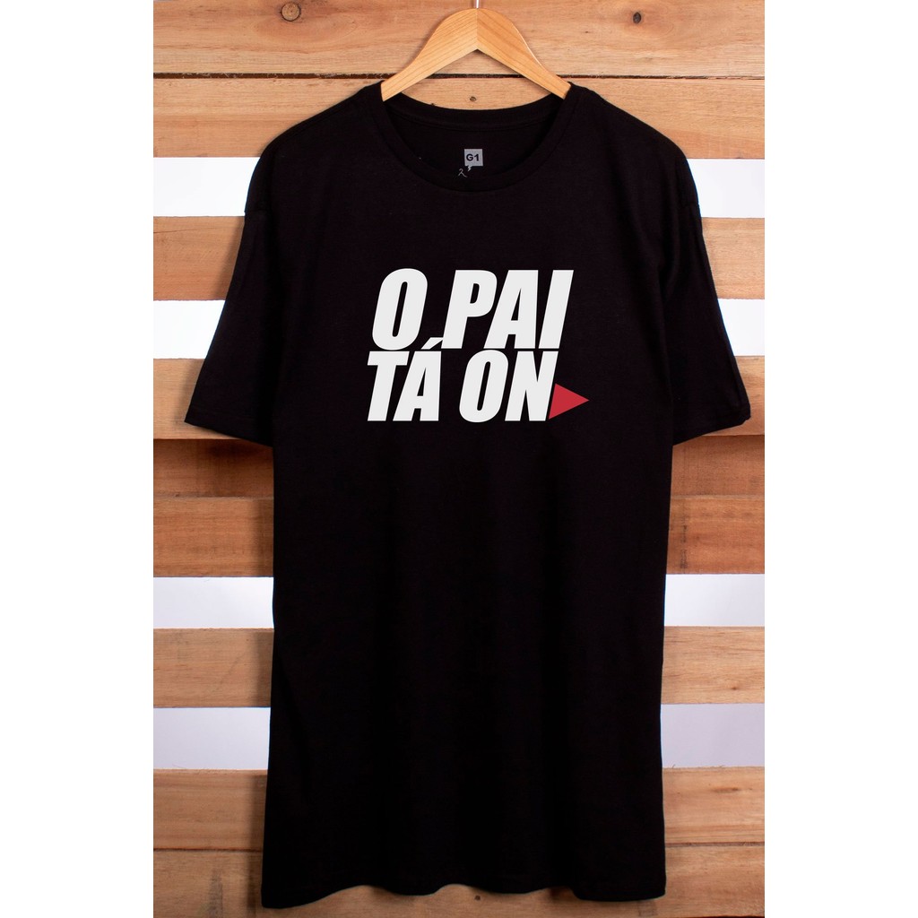 Camiseta Masculina O pai ta ON Plus Size 100% Algodão Manga Curta Gola Redonda Gogocloset