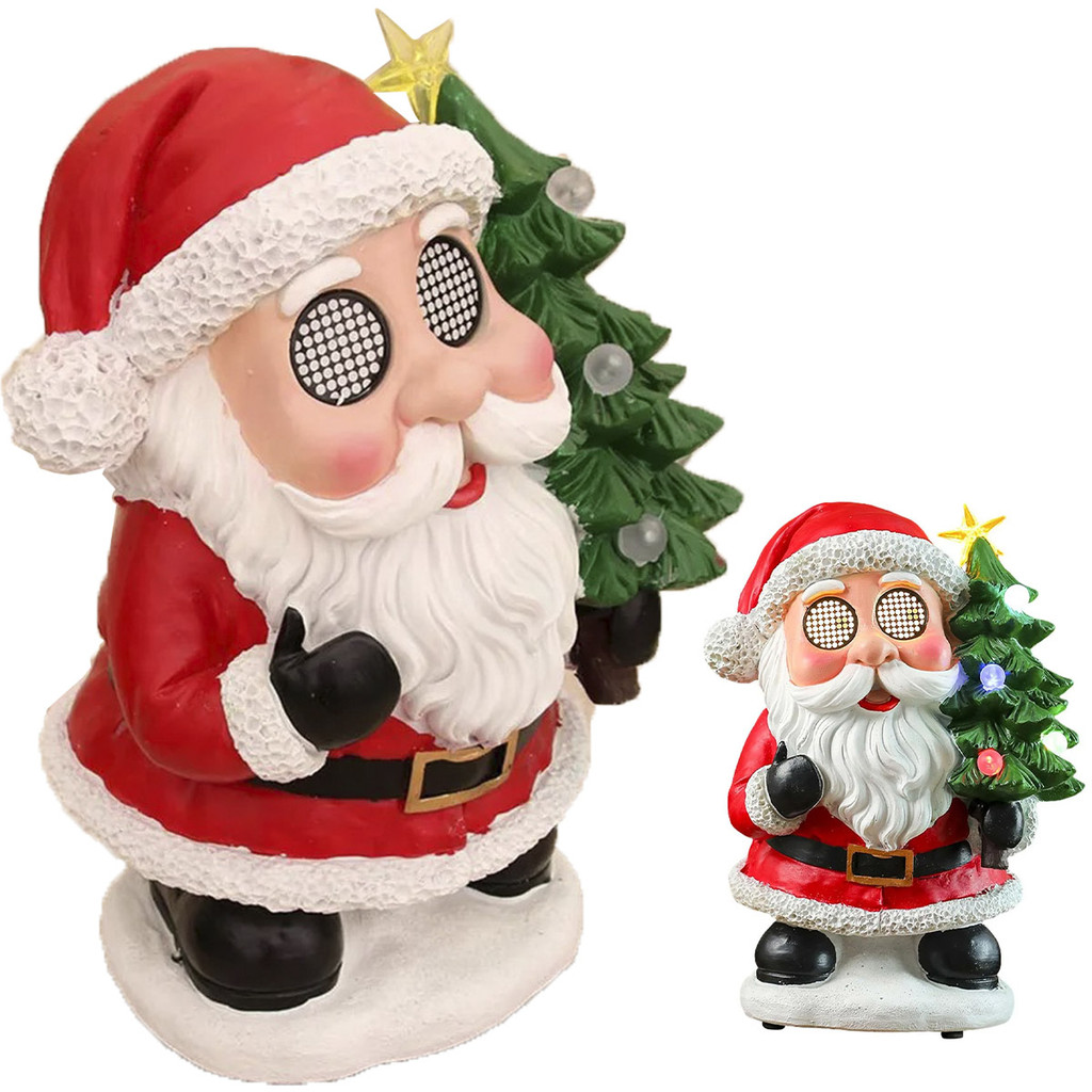 Papai Noel Arvore Natal Mexe Os Olhos Musical Natalino Luzes Led Decoraçao Estnate Festa Evento Comemoraçao Fim de Ano