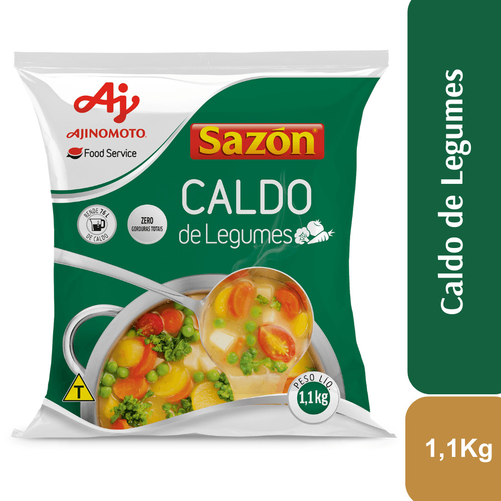 Caldo em pó SAZÓN® Sabor Legumes 1,1KG