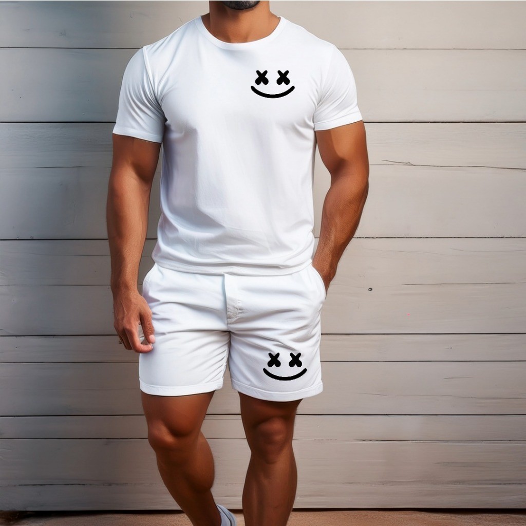 conjunto kit Camiseta camisa e Short Tectel Conjunto Masculino Estilo Casual Básico Premium Lançamento
