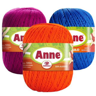 Linha ANNE 500m Circulo para Croche Artesanato em Oferta na Shopee