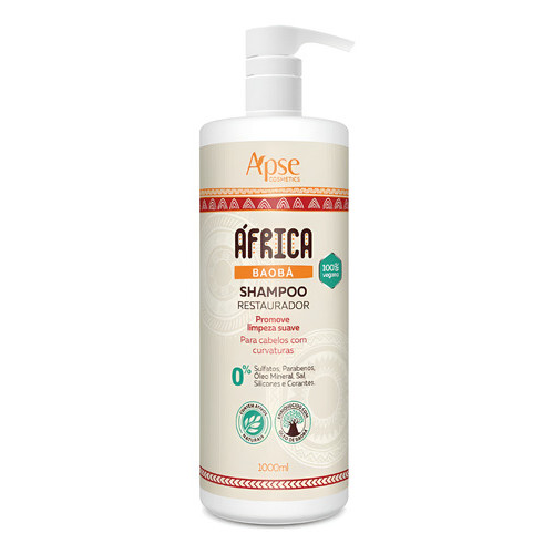 Shampoo Restaurador Limpeza Suave Africa Baobá Apse 1l em Oferta na Shopee