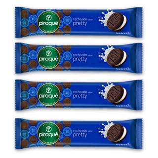Kit 4un Pacote Biscoito Recheio 76G Pretty Piraquê em Oferta na Shopee