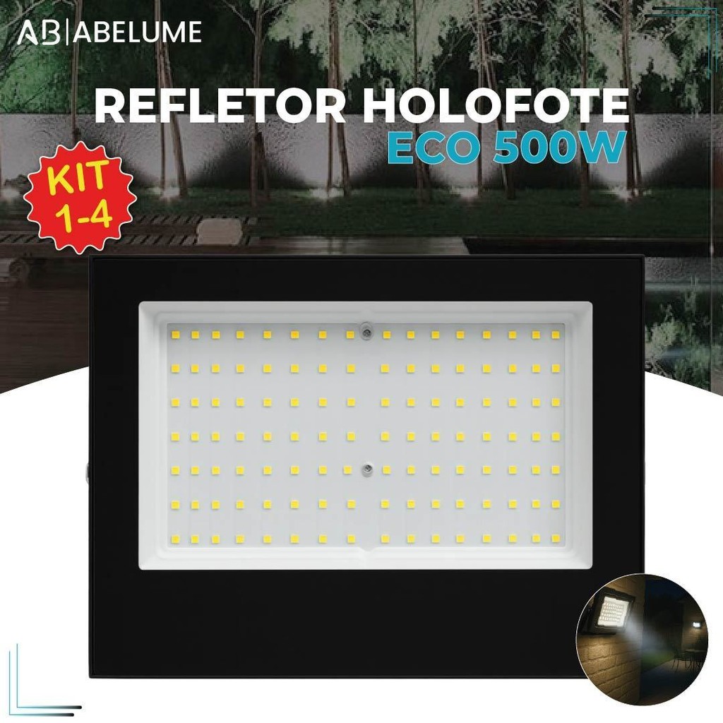 Holofote Refletor Led ECO Pro 500W Branco Frio 6500K (Luz Branca) | IP65 110V-22